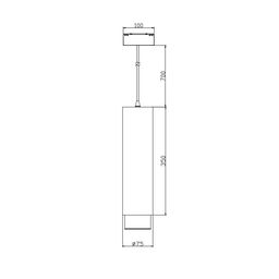 Trek üçün asma işıqlandırıcı SY qara, 20 Vt, 3000K, SY-DIM-601242-BL-20-WW