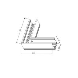 SY seriyası üçün tavan künc konnektoru, Ağ, SY-601901-CN-WH