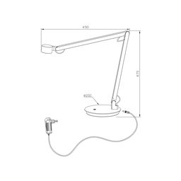 Masaüstü işıqlandırıcı JY T-049, qırmızı, T-0499A-RD-WW