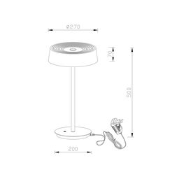 JY T-050 işıqlandırma qurğusu, T-0509-270A-BS-WW