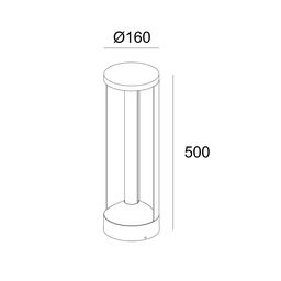 Ağ LED işıqlandırıcı, 12Вт, IP65, İsti (3000K), FL-1491-500-12-WH-WW