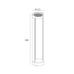 Ağ LED işıqlandırıcı, 15Вт, IP65, İsti (3000K), FL-1262-800-15-WH-WW