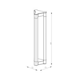 LED işıqlandırıcı, 17 Vt, IP54, İsti (3000K), FL-100914-17-GR-WW