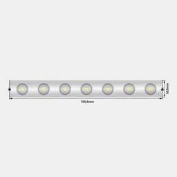 166,6 mm kəsmə addımı olan LED lentin sxemi