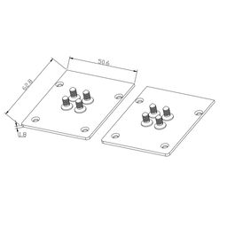 Quraşdırılan trek üçün ucluqlar, qara, 2 əd/komplekt, ECS-SY-RC-BL-2