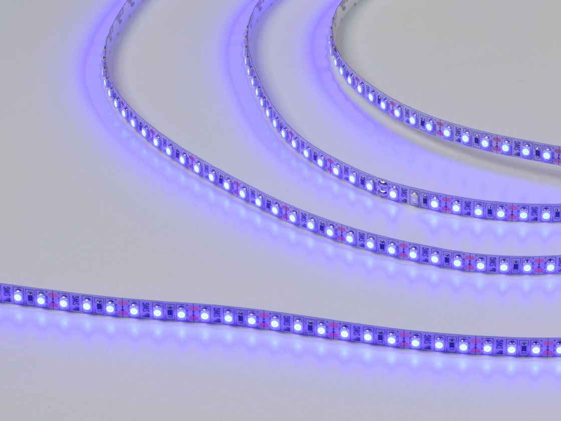 SWG LED lentinin mavi işıq saçması, yaxın plan