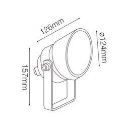 PORL-8302013F-DN işıqlandırıcısının korpus ölçülərini göstərən çertyoj