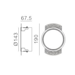 Dekorativ divar lampası, Qara, 3,5Вт, 3000K, IP20, FA-442119A-3.5-WW
