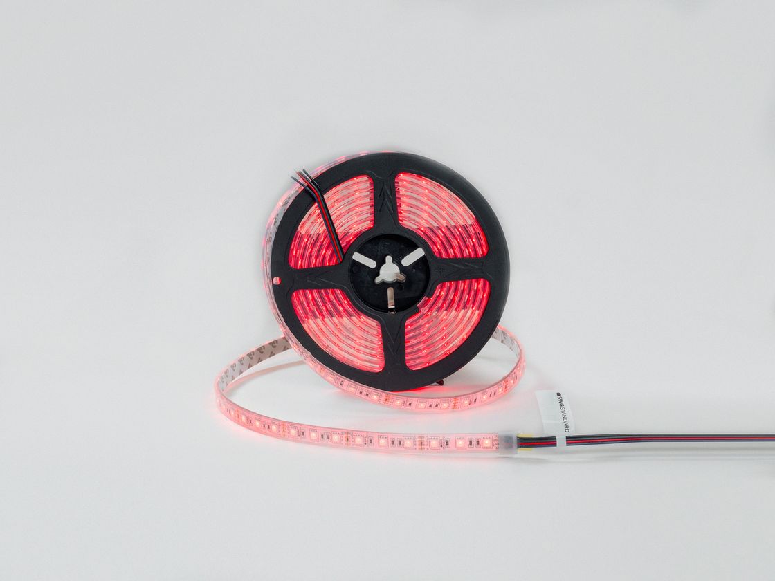 SMD5050 RGB LED lentinin IP68 qorunmalı rulonu, qırmızı işıq saçması