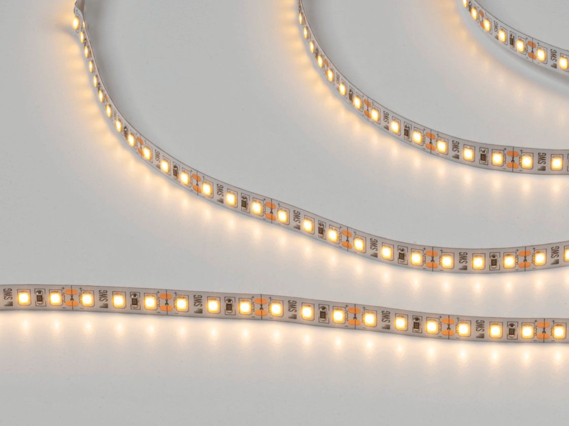 LED lent 2835, 120 LED/m, 12 Vt/m, 12V, IP20, 3M, Rəng: İsti ağ, SWG2120-12-12-WW-M