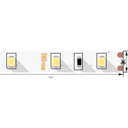 Kəsmə xətti olan 12V işarəli SMD2835 LED lent parçası