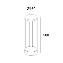 Küçə işıqlandırıcısı FL-1262, FL-1491-500-12-WH-WW