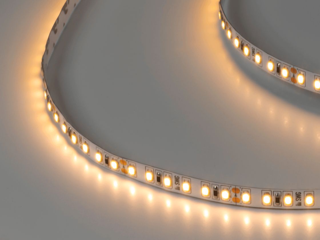 LED lent 2835, 120 LED/m, 9,6 Vt/m, 24V, IP20, 3M, Rəng: İsti ağ, SWG2120-24-9.6-WW-M