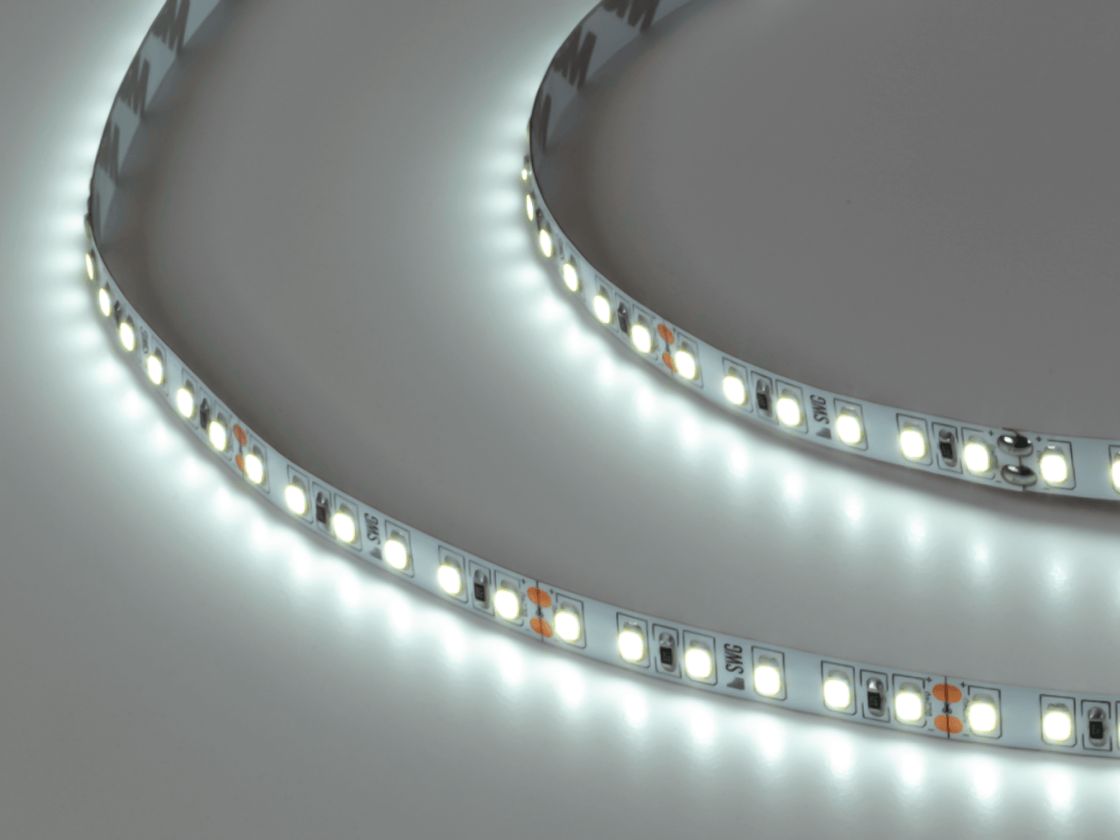 LED lent 2835, 120 LED/m, 9,6 Vt/m, 24V, IP20, 3M, Rəng: Soyuq ağ, SWG2120-24-9.6-W-M