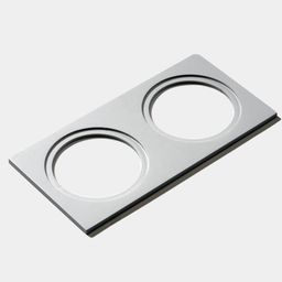 MINI COMBO üçün ikili çərçivə, kvadrat, ağ alüminium, MINI-COMBO-S2-BL