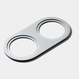 MINI COMBO üçün ikili çərçivə, dairəvi, ağ alüminium, MINI-COMBO-R2-WH